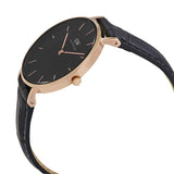 Daniel Wellington Classic Petite Reading Black Dial Black Leather Strap Watch For Women - DW00100167 Authentic Buy Shop Now