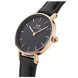 Daniel Wellington Classic Petite Reading Black Dial Black Leather Strap Watch For Women - DW00100167 Authentic Buy Shop Now