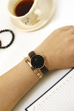 Daniel Wellington Classic Petite York Black Dial Brown Leather Strap Watch For Women - DW00100170 Authentic Buy Shop Now