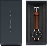 Daniel Wellington Classic Petite St Mawes Black Dial Brown Leather Strap Watch For Women - DW00100181 Authentic Buy Shop Now