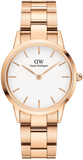 Daniel Wellington Iconic Link White Dial Rose Gold Steel Strap Watch For Women - DW00100211 Authentic Buy Shop Now