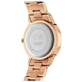 Daniel Wellington Iconic Link Black Dial Rose Gold Steel Strap Watch for Women - DW00100212 Authentic Buy Shop Now