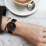 Daniel Wellington Classic Petite Cornwall Black Dial Black NATO Strap Watch For Women - DW00100215 Authentic Buy Shop Now