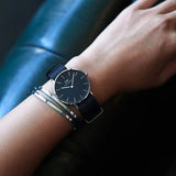 Daniel Wellington Classic Petite Cornwall Black Dial Black NATO Strap Watch For Women - DW00100216 Authentic Buy Shop Now