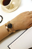 Daniel Wellington Classic Petite Melrose Black Dial Rose Gold Mesh Bracelet Watch For Women - DW00100217 Authentic Buy Shop Now