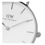 Daniel Wellington Petite Sterling White Dial Silver Mesh Bracelet Watch For Women - DW00100220 Authentic Buy Shop Now