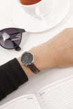 Daniel Wellington Classic Petite Bristol Black Dial Brown Leather Strap Watch For Women - DW00100233 Authentic Buy Shop Now
