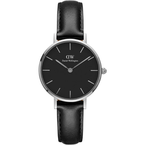 Daniel Wellington Classic Petite Reading Black Dial Black Leather Strap Watch For Women - DW00100235 Authentic Buy Shop Now