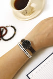 Daniel Wellington Classic Petite York Black Dial Brown Leather Strap Watch For Women - DW00100238 Authentic Buy Shop Now