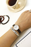 Daniel Wellington Classic Petite York White Dial Brown Leather Strap Watch For Women - DW00100244 Authentic Buy Shop Now