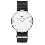 Daniel Wellington Classic Petite Cornwall White Dial Black Nylon Strap Watch For Women - DW00100252 Authentic Buy Shop Now
