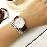 Daniel Wellington Classic Roselyn White Dial Red NATO Strap Watch For Women - DW00100272 Authentic Buy Shop Now