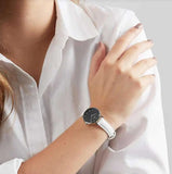 Daniel Wellington Classic Petite Bondi Black Dial White Leather Strap Watch for Women - DW00100286 Authentic Buy Shop Now