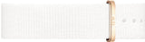 Daniel Wellington Classic Dover Black Dial White Nylon Strap Watch For Women - DW00100310 Authentic Buy Shop Now