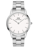 Daniel Wellington Iconic White Dial Silver Steel Strap Watch For Men - DW00100341 Authentic Buy Shop Now