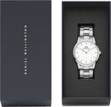 Daniel Wellington Iconic White Dial Silver Steel Strap Watch For Men - DW00100341 Authentic Buy Shop Now