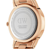 Daniel Wellington Iconic Link Black Dial Rose Gold Steel Strap Watch For Men - DW00100344 Authentic Buy Shop Now