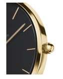 Daniel Wellington Classic Petite Evergold Black Dial Gold Mesh Bracelet Watch For Women - DW00100349 Authentic Buy Shop Now