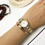 Daniel Wellington Iconic Link White Dial Two Tone Steel Strap Watch For Women - DW00100359 Authentic Buy Shop Now