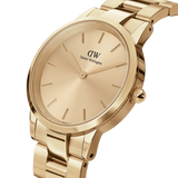 Daniel Wellington Iconic Link Unitone Gold Dial Gold Steel Strap Watch For Women - DW00100403 Authentic Buy Shop Now