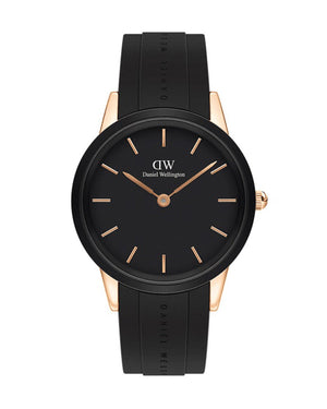 Daniel Wellington Iconic Motion Black Dial Rubber Strap Watch For Women - DW00100426 Authentic Buy Shop Now