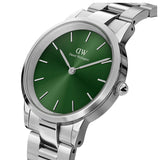 Daniel Wellington Iconic Link Emerald Green Dial Silver Steel Strap Watch For Men - DW00100427 Authentic Buy Shop Now