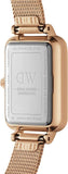 Daniel Wellington Quadro Melrose White Dial Gold Mesh Strap Watch For Women - DW00100431 Authentic Buy Shop Now
