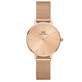 Daniel Wellington Petite Rose Gold Dial Rose Gold Mesh Strap Watch For Women - DW00100472 Authentic Buy Shop Now