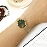 Daniel Wellington Petite Emerald Green Dial Gold Mesh Strap Watch For Women - DW00100479 Authentic Buy Shop Now
