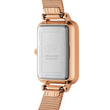 Daniel Wellington Quadro Unitone Rose Gold Dial Rose Gold Mesh Strap Watch For Women - DW00100484 Authentic Buy Shop Now