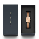Daniel Wellington Quadro Unitone Rose Gold Dial Rose Gold Mesh Strap Watch For Women - DW00100484 Authentic Buy Shop Now