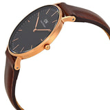 Daniel Wellington Classic Bristol Black Dial Brown Leather Strap Watch for Men - DW00100137 Authentic Buy Shop Now