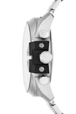 Diesel Mega Chief Chronograph Silver Dial Silver Steel Strap Watch For Men - DZ4501 Authentic Buy Shop Now