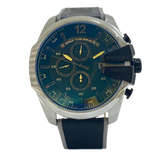 Diesel Mega Chief Chronograph Black Dial Grey Nylon Strap Watch For Men - DZ4523 Authentic Buy Shop Now