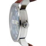 Diesel Mini Daddy LIght Blue Dial Brown Leather Strap Watch For Men - DZ7321 Authentic Buy Shop Now