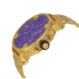 Diesel Mr Daddy Blue Dial Gold Steel Strap Watch For Men - DZ7347 Authentic Buy Shop Now