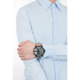 Diesel Mr. Daddy 2.0 Chronograph Grey Dial Brown Leather Strap Watch For Men - DZ7406 Authentic Buy Shop Now