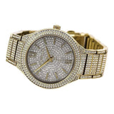 Michael Kors Kerry Crystals Gold Dial Gold Steel Strap Watch For Women - MK3360 Authentic Buy Shop Now