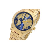 Michael Kors Layton Pave Blue Dial Gold Steel Strap Watch for Women - MK6243 Authentic Buy Shop Now