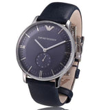 Emporio Armani Analog Quartz Blue Dial Blue Leather Strap Watch For Men - AR1647 Authentic Buy Shop Now