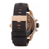 Diesel Little Daddy Black & Gold Dial Black Leather StrapWatch For Men - DZ7282 Authentic Buy Shop Now