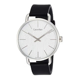 Calvin Klein Even White Dial Black Leather Strap Watch for Women - K7B211C6 Authentic Buy Shop Now