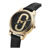 Marc Jacobs Corie Black Dial Black Leather Strap Watch for Women - MJ1580 Authentic Buy Shop Now