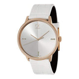Calvin Klein Accent White Dial White Leather Strap Watch for Women - K2Y2Y6KW Authentic Buy Shop Now