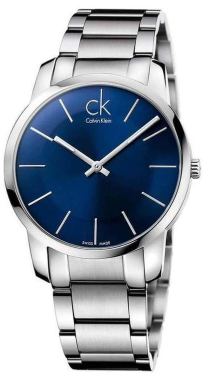 Calvin Klein City Blue Dial Silver Steel Strap Watch for Men - K2G2G14N Authentic Buy Shop Now