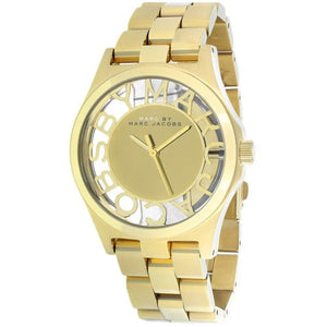 Marc Jacobs Henry Gold Dial Gold Steel Strap Watch for Women - MBM3292 Authentic Buy Shop Now