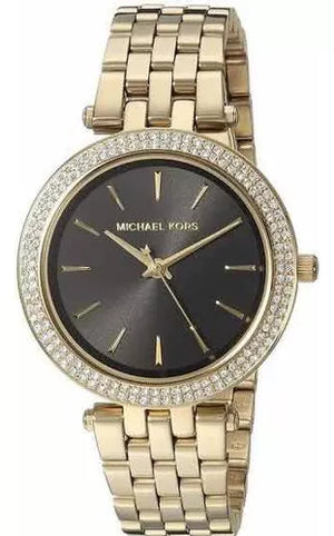 Michael Kors Mini Darci Quartz Black Dial Gold Steel Strap Watch For Women - MK3738 Authentic Buy Shop Now