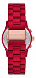 Michael Kors Runway Analog Chronograph Red Dial Red Steel Strap Watch for Women - MK7436 Authentic Buy Shop Now