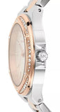 Michael Kors Lennox Three Hand Quartz Silver Dial Two Tone Steel Strap Watch For Women - MK6989 Authentic Buy Shop Now