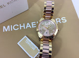 Michael Kors Layton Rose Gold Dial Gold Stainless Steel Strap Watch for Women - MK6476 Authentic Buy Shop Now